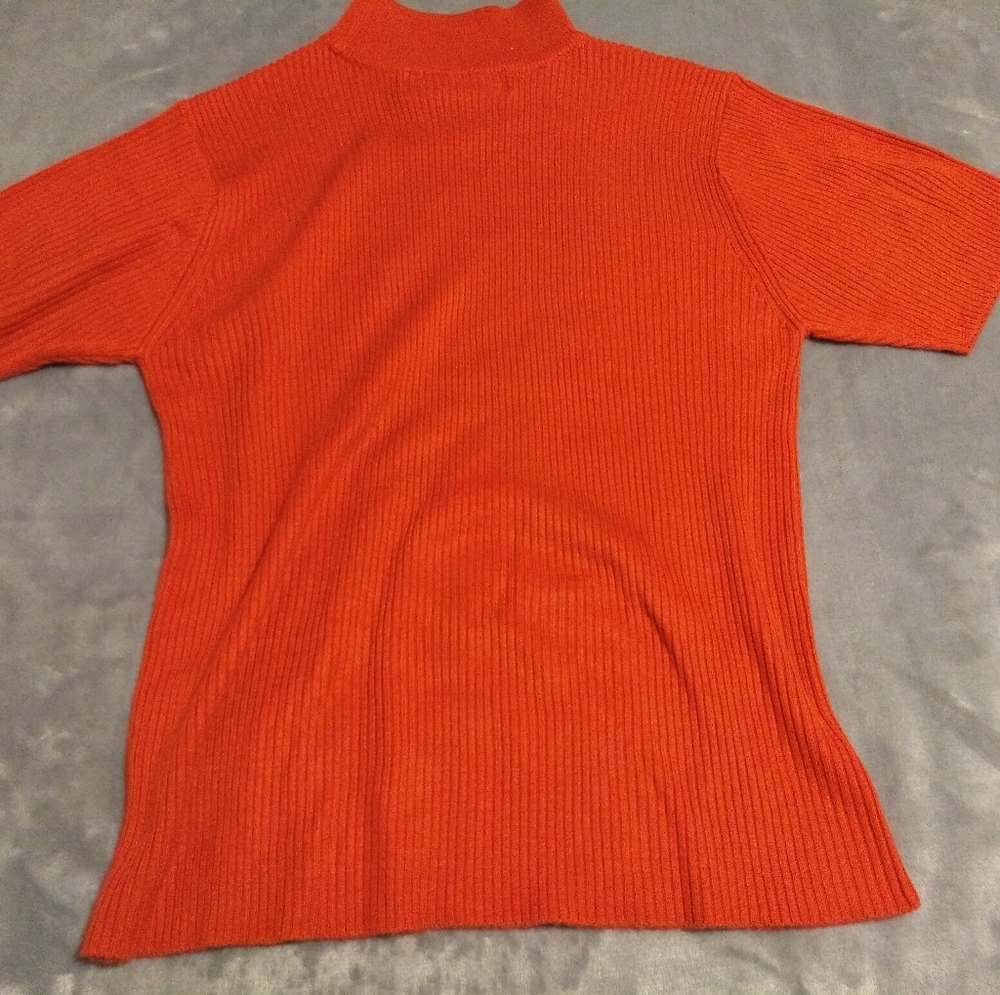 Red Ribbed Sweater - Picture 3 of 3
